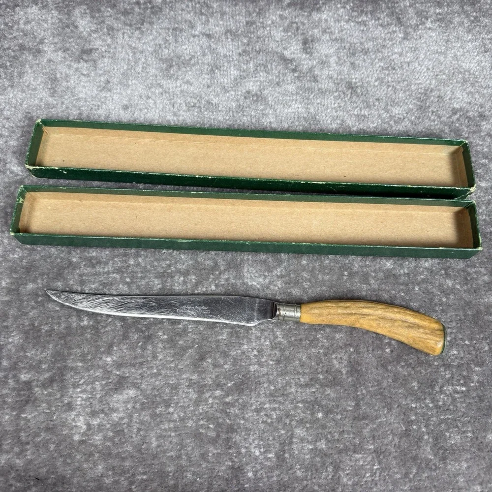 Robeson Cutlery Knife Stag Horn Handle‎ with Box Shuredge Stainless Steel